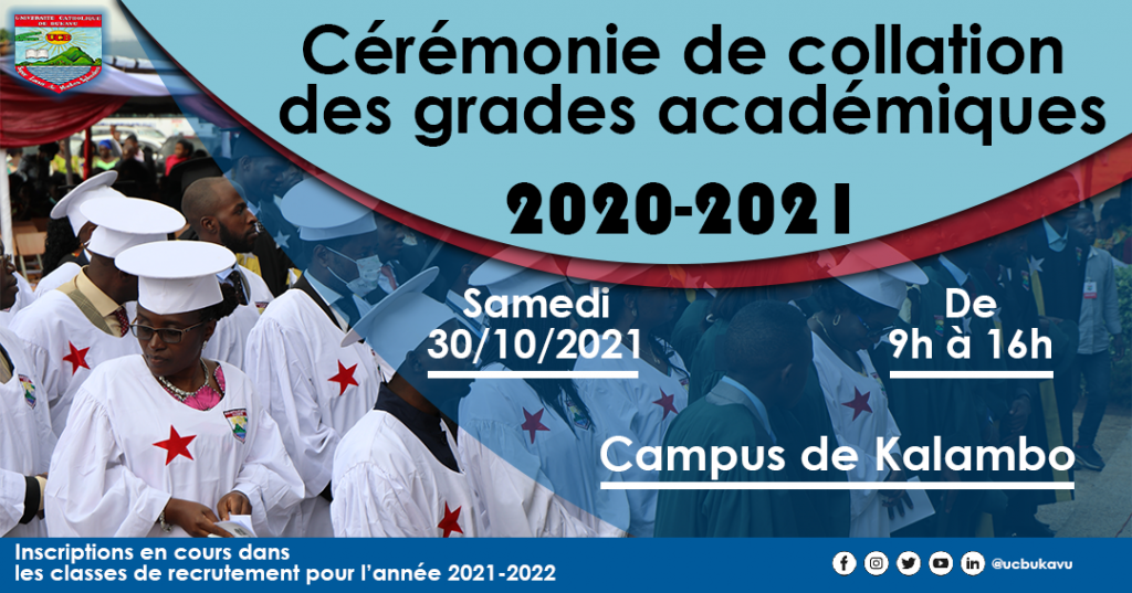 2020 2021 Graduation Ceremony Catholic University Of Bukavu 8787