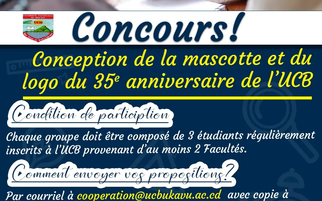 Appel à proposition de conception mascotte et Logo : Le 35e anniversaire de L’UCB