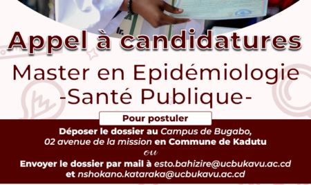 Bourse pour un master recherche en santé publique/Epidémiologie: 2024-2025 et 2025-2026.