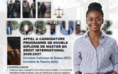 Appel à candidatures : Double diplôme de Master (UCB – UNIPA)