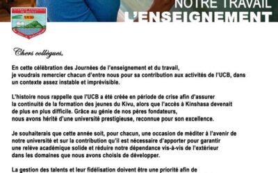 Bonne fête de l&rsquo;enseignement et bonne fête du travail.