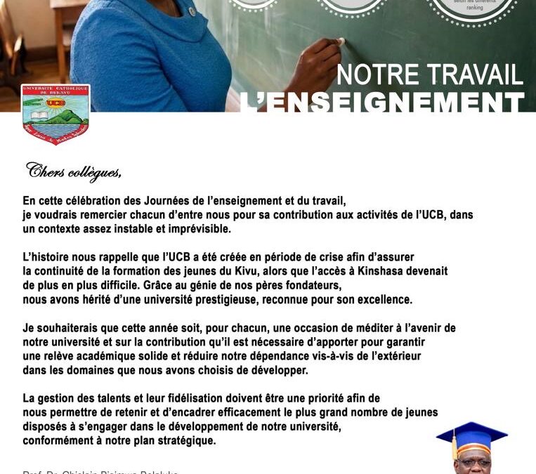 Bonne fête de l&rsquo;enseignement et bonne fête du travail.